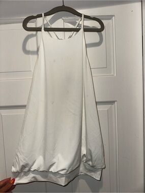 Express White Halter Bubble Hem Tank Top Size Small NWT